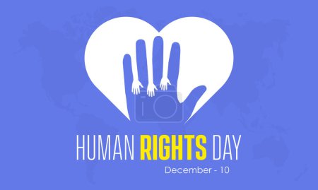 Ilustración de Concepto de diseño de ilustración vectorial del Día Internacional de los Derechos Humanos celebrado el 10 de diciembre - Imagen libre de derechos