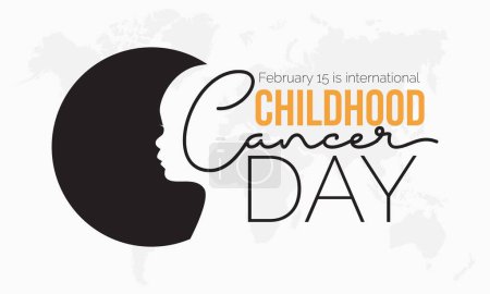 Téléchargez les illustrations : International Childhood Cancer Day design template concept observed on February 15. Health Awareness Vector Illustration - en licence libre de droit