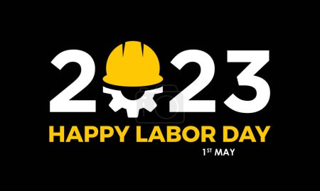 Illustration for World Labour Day. Celebrate Work freedom health, construction or others industrial working places. vector illustration. - Royalty Free Image