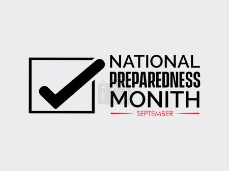 Illustration for National Preparedness Month Promotes Readiness, Safety, and Collaboration for All Hazards. vector illustration banner template. - Royalty Free Image