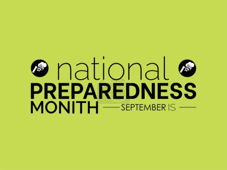 Illustration for National Preparedness Month Promotes Readiness, Safety, and Collaboration for All Hazards. vector illustration banner template. - Royalty Free Image