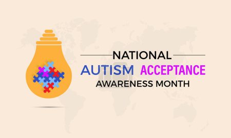 National Autism Awareness Month Observed every year of April, Vector banner, flyer, poster and social medial template design.