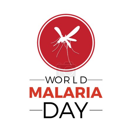 Illustration for World Malaria Day Observed every year of April 25, Vector banner, flyer, poster and social medial template design. - Royalty Free Image