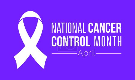 National Cancer Control Month Beobachtet jedes Jahr im April, Vector Banner, Flyer, Poster und Social-Media-Template-Design.