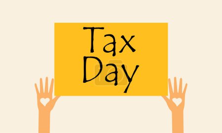 Journée de l'impôt célébrée chaque année le 15 avril, Bannière vectorielle, flyer, affiche et conception de gabarits de médias sociaux.