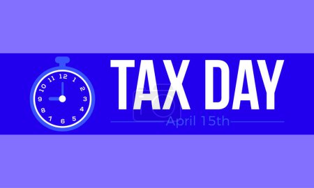Der Steuertag wird jedes Jahr am 15. April gefeiert, Vector Banner, Flyer, Plakate und Social-Media-Vorlagen entwerfen.