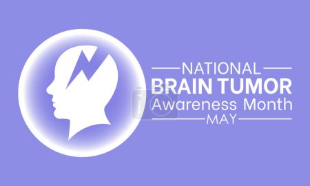National Brain Tumor Awareness Month Health Awareness Vektor Illustration. Vektorvorlage zur Prävention von Krankheiten für Banner, Karte, Hintergrund.