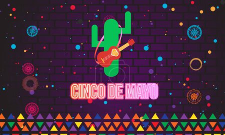 Cinco de Mayo Festival vector illustration. Happy carnival vector template for banner, card, background.