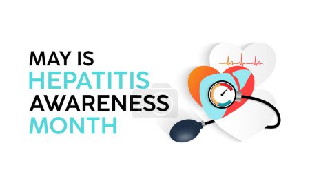 National Hepatitis Testing Day health awareness vector illustration. Disease prevention vector template for banner, card, background.