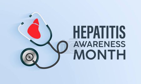 Der Nationale Hepatitis-Testtag veranschaulicht das Gesundheitsbewusstsein. Vektorvorlage zur Prävention von Krankheiten für Banner, Karte, Hintergrund.