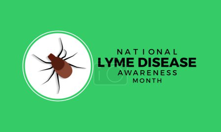 National Lyme Disease Awareness Month health awareness vector illustration. Disease prevention vector template for banner, card, background.