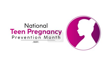 National Teen Pregnancy Month Health Awareness Vektor Illustration. Vektorvorlage zur Prävention von Krankheiten für Banner, Karte, Hintergrund.