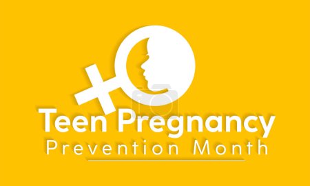 National Teen Pregnancy Prevention Month health awareness vector illustration. Disease prevention vector template for banner, card, background.