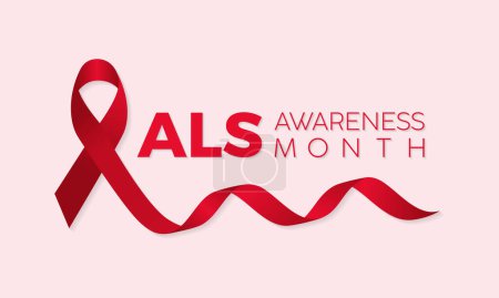 ALS (Amyotrophic lateral sclerosis) awareness month health awareness vector illustration. Disease prevention vector template for banner, card, background.