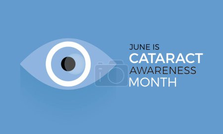 Cataract awareness month health awareness vector illustration. Disease prevention vector template for banner, card, background.