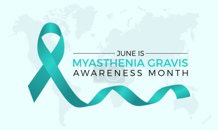 Myasthenia Gravis Awareness Month health awareness vector illustration. Disease prevention vector template for banner, card, background.