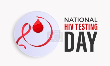 National HIV Testing Day health awareness vector illustration. Disease prevention vector template for banner, card, background.