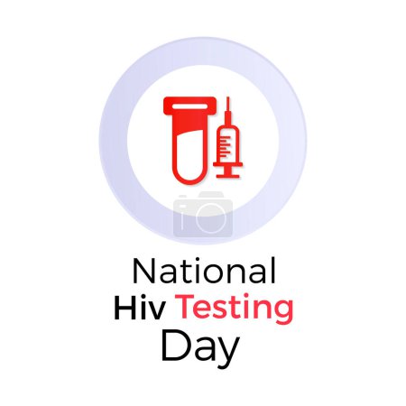 Ilustración vectorial del Día Nacional de Pruebas del VIH. Plantilla de vector de prevención de enfermedades para banner, tarjeta, fondo.