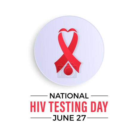 National HIV Testing Day health awareness vector illustration. Disease prevention vector template for banner, card, background.