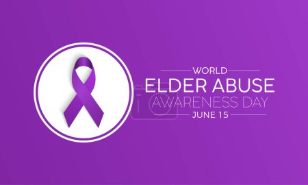 World Elder Abuse Awareness Day health awareness vector illustration. Disease prevention vector template for banner, card, background.