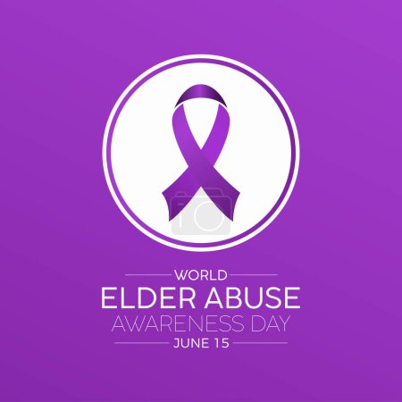 World Elder Abuse Awareness Day health awareness vector illustration. Plantilla de vector de prevención de enfermedades para banner, tarjeta, fondo.