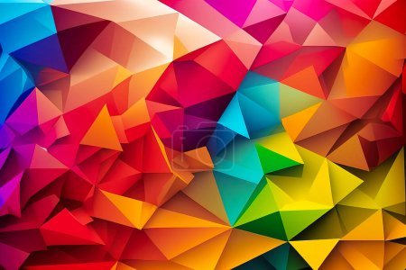 Regenbogen bunte geometrische Dreieck abstrakte Hintergrund-Illustration. Polygonales Design. abstrakter Mosaik-Hintergrund