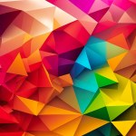 rainbow colorful geometric triangle abstract background illustration. Polygonal design. abstract mosaic background