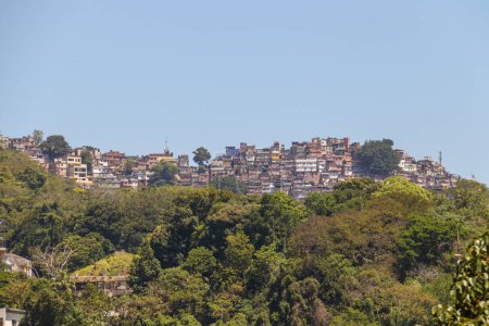 Rocinha favela seen from the Leblon neighborhood in Rio de Janeiro, Brazil.