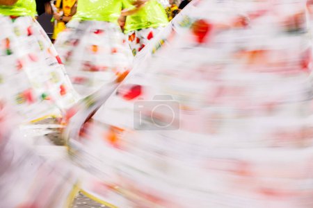 dance of a Bahian woman at low speed during carnival in Rio de Janeiro, Brazil.