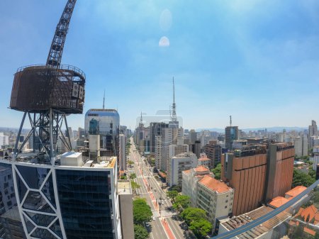 view of the city center of Sao Paulo, Brazil.