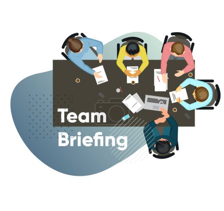 Illustration for Business Meeting - Team Briefing - Stock Illustration as EPS 10 File - Royalty Free Image
