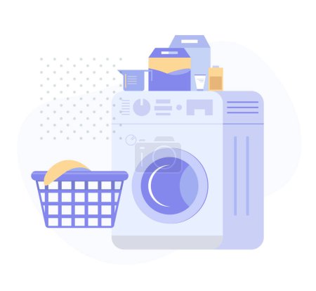 Illustration for Washing Cloths - Laundry Services - Stock Illustration as EPS 10 File - Royalty Free Image