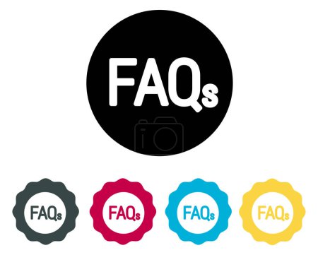 Illustration for Frequently Asked Questions - FAQs- Icon as EPS 10 File - Royalty Free Image