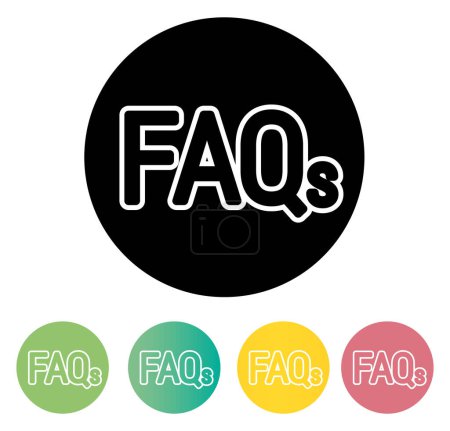 Illustration for Frequently Asked Questions - FAQs- Icon as EPS 10 File - Royalty Free Image