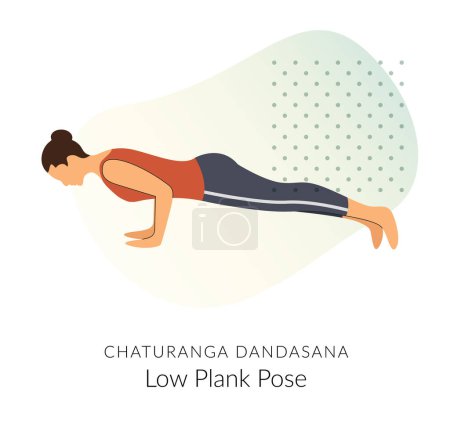 Illustration for Yoga - Healthy Living - Low Plank Pose - Illustration as EPS 10 File - Royalty Free Image