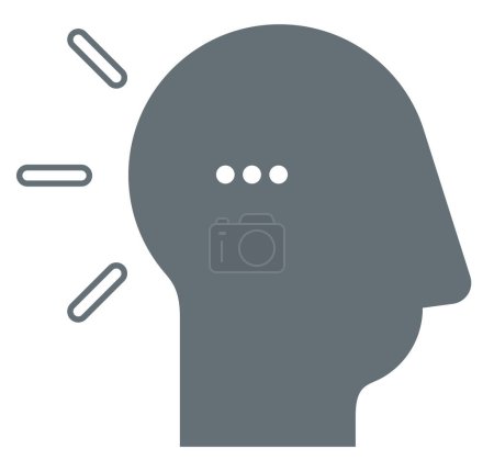 Ilustración de Human Brain gets a Idea - Icon as EPS 10 File - Imagen libre de derechos