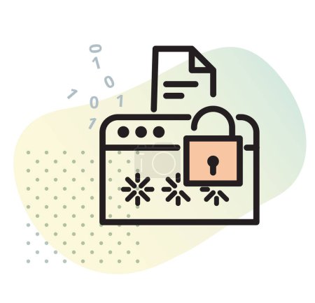 Ilustración de Computer System Fraud - Phishing - Account Access - stock Icon as EPS 10 File - Imagen libre de derechos
