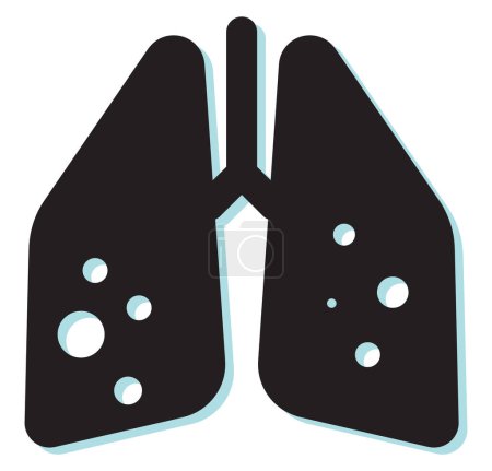 Illustration for Human Lung Icon - Geometric - Illustration as EPS 10 File - Royalty Free Image