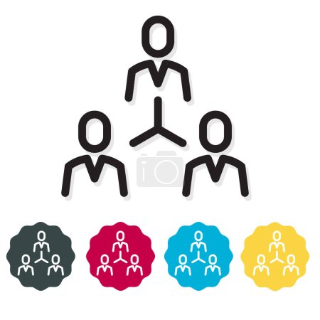 Illustration for Enterprise Team Network Icon as EPS 10 File - Royalty Free Image