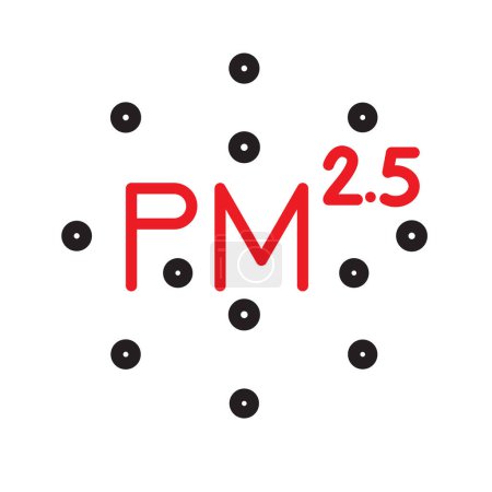 Illustration for Particulate Matter PM 2.5 Pollution - Icon as EPS 10 File - Royalty Free Image