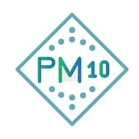 Illustration for Particulate Matter PM 10 Pollution - Icon as EPS 10 File - Royalty Free Image