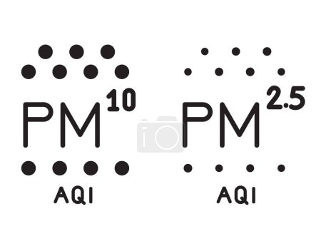 Illustration for Particulate Matter PM 10 and 2.5 Pollution - Icon as EPS 10 File - Royalty Free Image