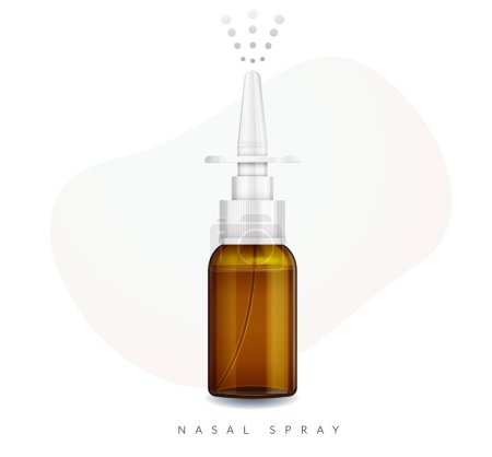 Illustration for Nasal Spray Bottle Mockup - Stock Illustration  as EPS 10 File - Royalty Free Image