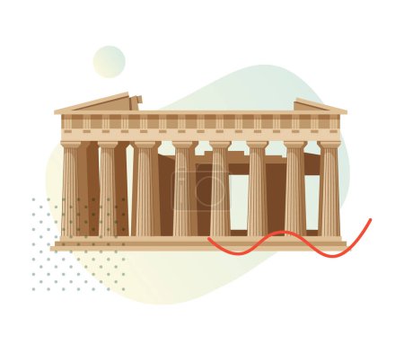 Ilustración de Acrópolis de Atenas - Grecia - Stock Illustration as EPS 10 File - Imagen libre de derechos