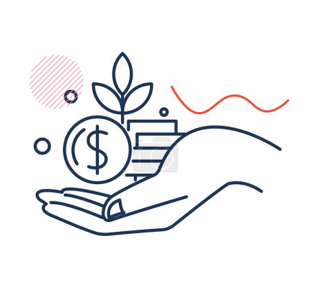 Illustration for Venture Capitalist - Seed Fund Investment - Icon as EPS 10 File - Royalty Free Image