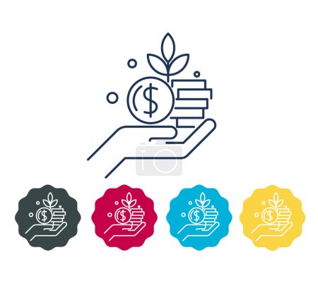 Illustration for Venture Capitalist - Seed Fund Investment - Icon as EPS 10 File - Royalty Free Image