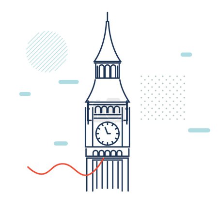 Illustration for Big Ben - Great Clock of Westminster - Stock Illustration as EPS 10 File - Royalty Free Image