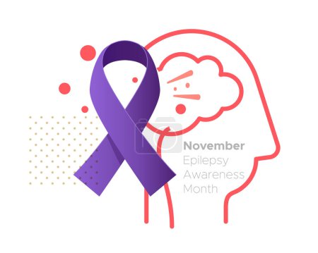 Epilepsie - ein neurologischer Zustand - Awareness Month - Archivbild als EPS 10 Datei