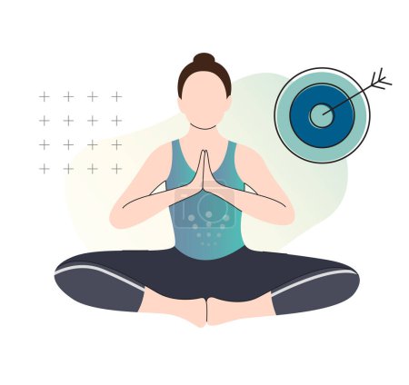 Foto de Postura de yoga - Vida saludable - Ilustración como archivo EPS 10 - Imagen libre de derechos
