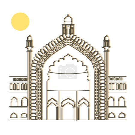 Lucknow City - Rumi Darwaza Icon as EPS 10 File